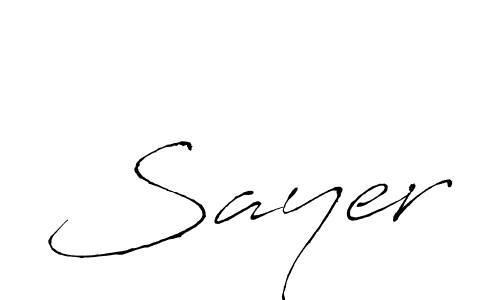 Design your own signature with our free online signature maker. With this signature software, you can create a handwritten (Antro_Vectra) signature for name Sayer. Sayer signature style 6 images and pictures png