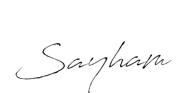 Make a beautiful signature design for name Sayham. Use this online signature maker to create a handwritten signature for free. Sayham signature style 6 images and pictures png