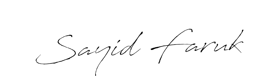 Create a beautiful signature design for name Sayid Faruk. With this signature (Antro_Vectra) fonts, you can make a handwritten signature for free. Sayid Faruk signature style 6 images and pictures png