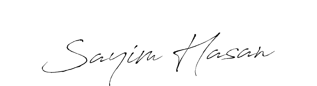 Design your own signature with our free online signature maker. With this signature software, you can create a handwritten (Antro_Vectra) signature for name Sayim Hasan. Sayim Hasan signature style 6 images and pictures png