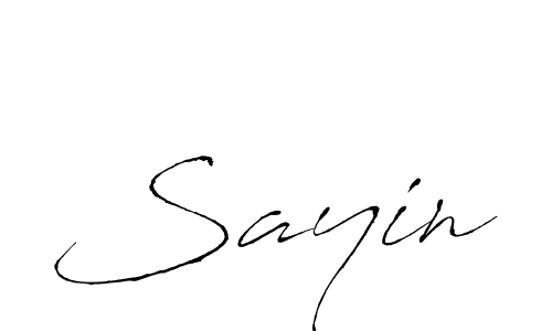 Create a beautiful signature design for name Sayin. With this signature (Antro_Vectra) fonts, you can make a handwritten signature for free. Sayin signature style 6 images and pictures png