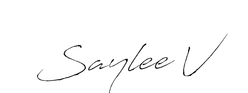 if you are searching for the best signature style for your name Saylee V. so please give up your signature search. here we have designed multiple signature styles  using Antro_Vectra. Saylee V signature style 6 images and pictures png