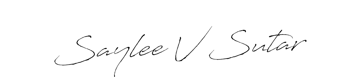 How to make Saylee V Sutar signature? Antro_Vectra is a professional autograph style. Create handwritten signature for Saylee V Sutar name. Saylee V Sutar signature style 6 images and pictures png