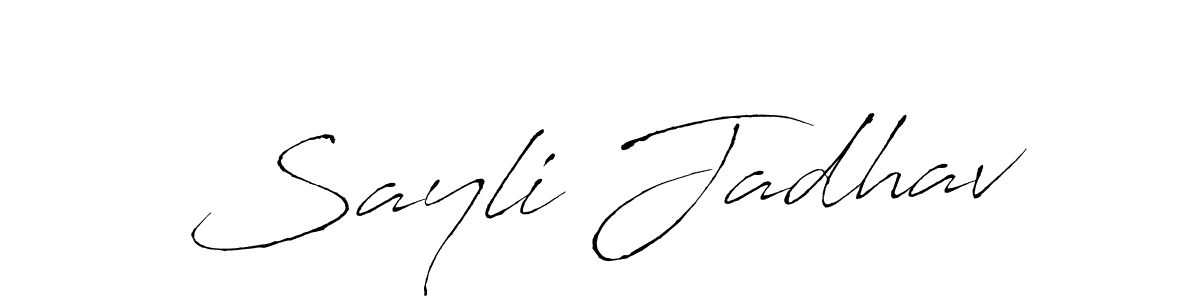 Sayli Jadhav stylish signature style. Best Handwritten Sign (Antro_Vectra) for my name. Handwritten Signature Collection Ideas for my name Sayli Jadhav. Sayli Jadhav signature style 6 images and pictures png