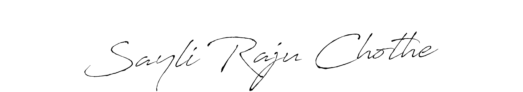 Similarly Antro_Vectra is the best handwritten signature design. Signature creator online .You can use it as an online autograph creator for name Sayli Raju Chothe. Sayli Raju Chothe signature style 6 images and pictures png