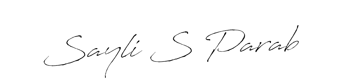 Use a signature maker to create a handwritten signature online. With this signature software, you can design (Antro_Vectra) your own signature for name Sayli S Parab. Sayli S Parab signature style 6 images and pictures png