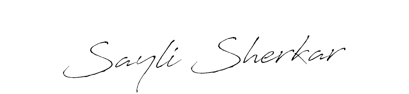 How to make Sayli Sherkar signature? Antro_Vectra is a professional autograph style. Create handwritten signature for Sayli Sherkar name. Sayli Sherkar signature style 6 images and pictures png