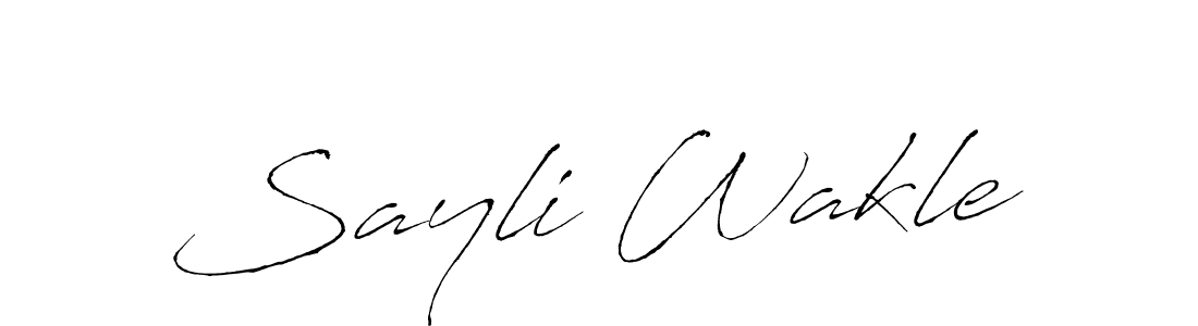 Use a signature maker to create a handwritten signature online. With this signature software, you can design (Antro_Vectra) your own signature for name Sayli Wakle. Sayli Wakle signature style 6 images and pictures png