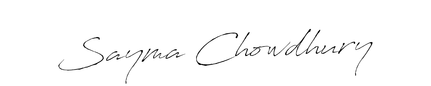 Sayma Chowdhury stylish signature style. Best Handwritten Sign (Antro_Vectra) for my name. Handwritten Signature Collection Ideas for my name Sayma Chowdhury. Sayma Chowdhury signature style 6 images and pictures png