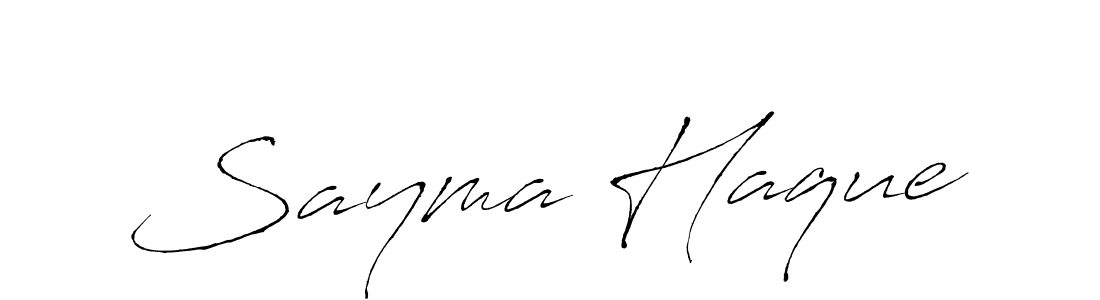 Also we have Sayma Haque name is the best signature style. Create professional handwritten signature collection using Antro_Vectra autograph style. Sayma Haque signature style 6 images and pictures png