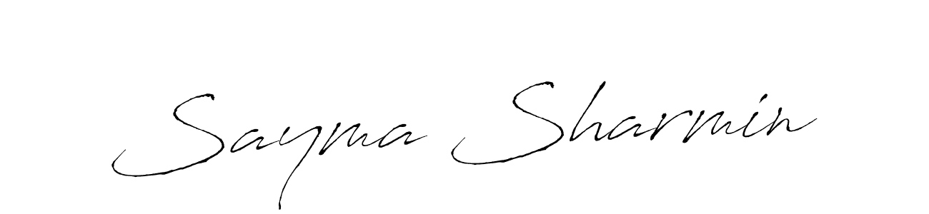 Sayma Sharmin stylish signature style. Best Handwritten Sign (Antro_Vectra) for my name. Handwritten Signature Collection Ideas for my name Sayma Sharmin. Sayma Sharmin signature style 6 images and pictures png