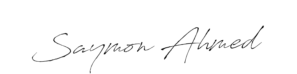 Make a beautiful signature design for name Saymon Ahmed. Use this online signature maker to create a handwritten signature for free. Saymon Ahmed signature style 6 images and pictures png