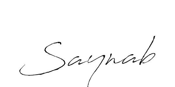 Use a signature maker to create a handwritten signature online. With this signature software, you can design (Antro_Vectra) your own signature for name Saynab. Saynab signature style 6 images and pictures png