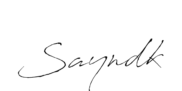 The best way (Antro_Vectra) to make a short signature is to pick only two or three words in your name. The name Sayndk include a total of six letters. For converting this name. Sayndk signature style 6 images and pictures png