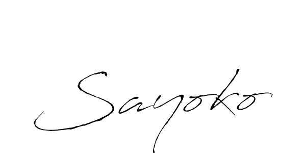 Use a signature maker to create a handwritten signature online. With this signature software, you can design (Antro_Vectra) your own signature for name Sayoko. Sayoko signature style 6 images and pictures png