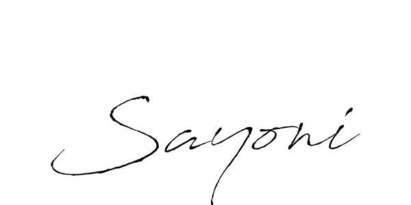 Create a beautiful signature design for name Sayoni. With this signature (Antro_Vectra) fonts, you can make a handwritten signature for free. Sayoni signature style 6 images and pictures png