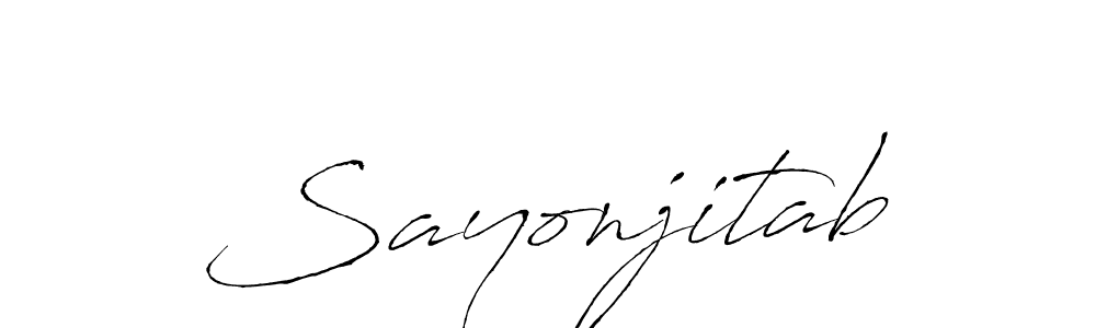 Sayonjitab stylish signature style. Best Handwritten Sign (Antro_Vectra) for my name. Handwritten Signature Collection Ideas for my name Sayonjitab. Sayonjitab signature style 6 images and pictures png