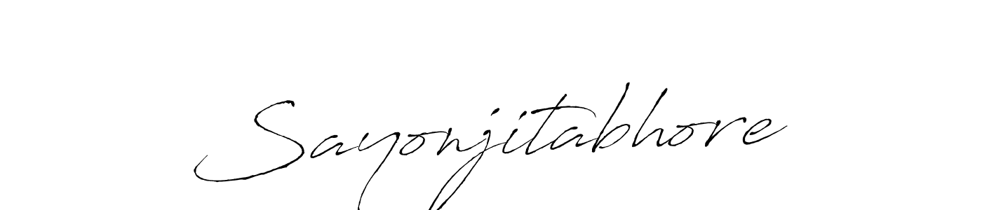 The best way (Antro_Vectra) to make a short signature is to pick only two or three words in your name. The name Sayonjitabhore include a total of six letters. For converting this name. Sayonjitabhore signature style 6 images and pictures png