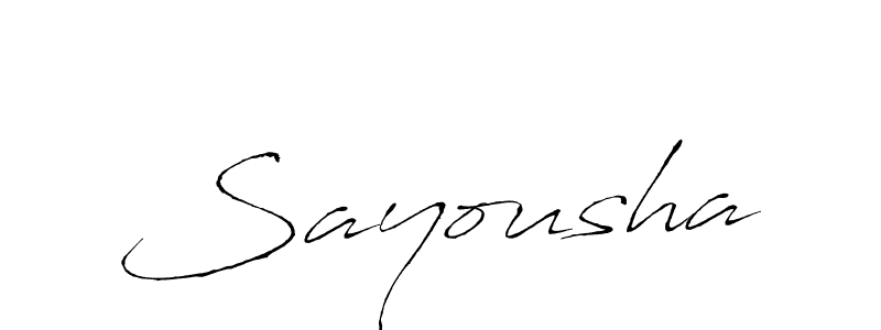 Create a beautiful signature design for name Sayousha. With this signature (Antro_Vectra) fonts, you can make a handwritten signature for free. Sayousha signature style 6 images and pictures png
