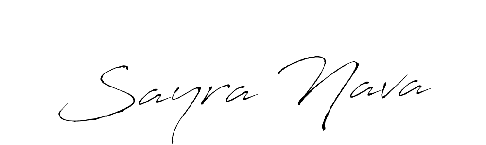 Design your own signature with our free online signature maker. With this signature software, you can create a handwritten (Antro_Vectra) signature for name Sayra Nava. Sayra Nava signature style 6 images and pictures png