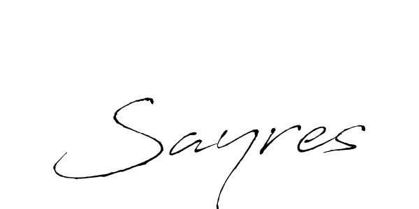 How to make Sayres signature? Antro_Vectra is a professional autograph style. Create handwritten signature for Sayres name. Sayres signature style 6 images and pictures png