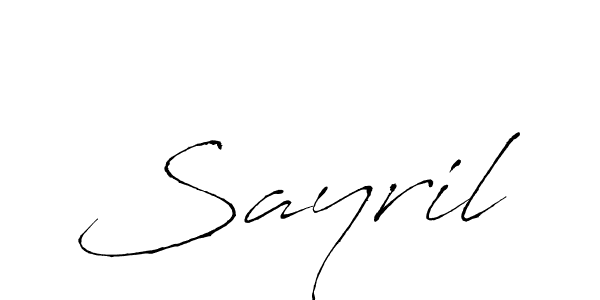 The best way (Antro_Vectra) to make a short signature is to pick only two or three words in your name. The name Sayril include a total of six letters. For converting this name. Sayril signature style 6 images and pictures png