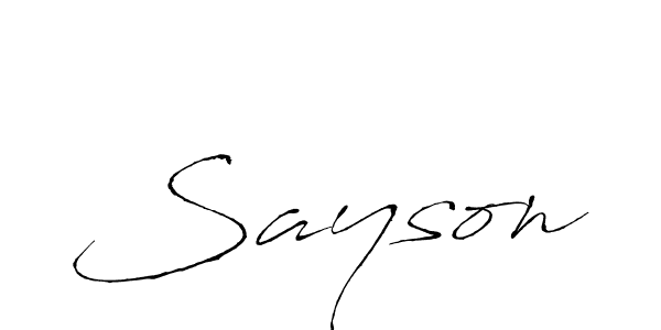 if you are searching for the best signature style for your name Sayson. so please give up your signature search. here we have designed multiple signature styles  using Antro_Vectra. Sayson signature style 6 images and pictures png