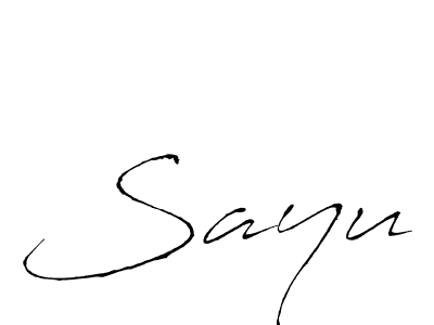 Design your own signature with our free online signature maker. With this signature software, you can create a handwritten (Antro_Vectra) signature for name Sayu. Sayu signature style 6 images and pictures png