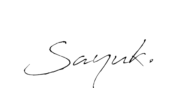 if you are searching for the best signature style for your name Sayuk.. so please give up your signature search. here we have designed multiple signature styles  using Antro_Vectra. Sayuk. signature style 6 images and pictures png