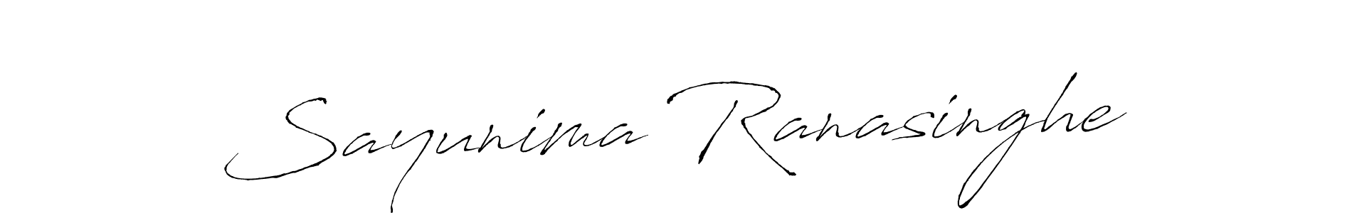 You should practise on your own different ways (Antro_Vectra) to write your name (Sayunima Ranasinghe) in signature. don't let someone else do it for you. Sayunima Ranasinghe signature style 6 images and pictures png