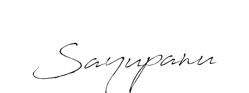 Make a beautiful signature design for name Sayupanu. With this signature (Antro_Vectra) style, you can create a handwritten signature for free. Sayupanu signature style 6 images and pictures png