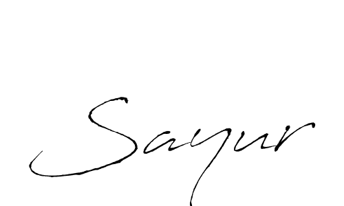 Sayur stylish signature style. Best Handwritten Sign (Antro_Vectra) for my name. Handwritten Signature Collection Ideas for my name Sayur. Sayur signature style 6 images and pictures png