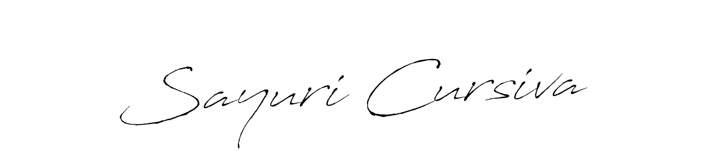 Design your own signature with our free online signature maker. With this signature software, you can create a handwritten (Antro_Vectra) signature for name Sayuri Cursiva. Sayuri Cursiva signature style 6 images and pictures png