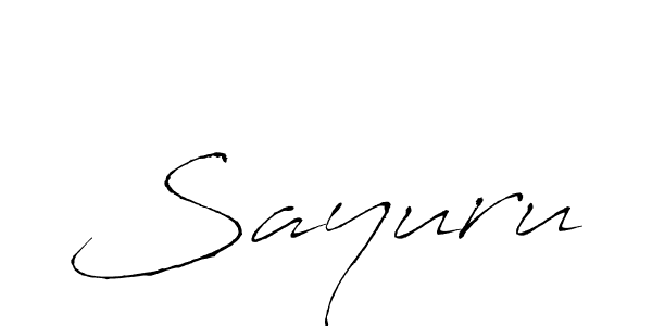 Design your own signature with our free online signature maker. With this signature software, you can create a handwritten (Antro_Vectra) signature for name Sayuru. Sayuru signature style 6 images and pictures png