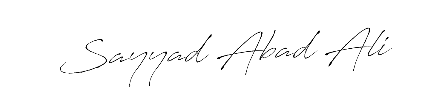 Make a short Sayyad Abad Ali signature style. Manage your documents anywhere anytime using Antro_Vectra. Create and add eSignatures, submit forms, share and send files easily. Sayyad Abad Ali signature style 6 images and pictures png