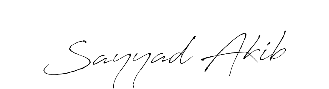 Sayyad Akib stylish signature style. Best Handwritten Sign (Antro_Vectra) for my name. Handwritten Signature Collection Ideas for my name Sayyad Akib. Sayyad Akib signature style 6 images and pictures png