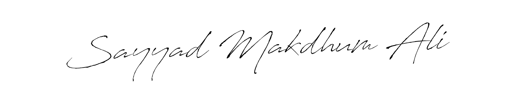 This is the best signature style for the Sayyad Makdhum Ali name. Also you like these signature font (Antro_Vectra). Mix name signature. Sayyad Makdhum Ali signature style 6 images and pictures png