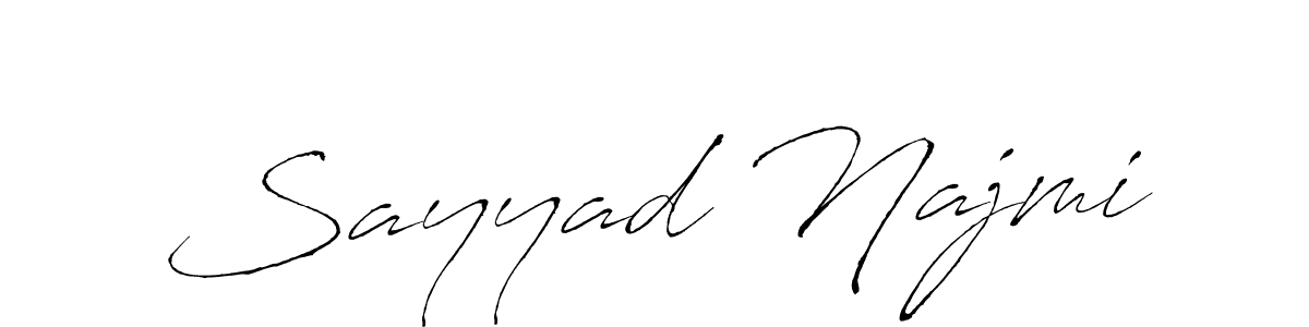 How to make Sayyad Najmi signature? Antro_Vectra is a professional autograph style. Create handwritten signature for Sayyad Najmi name. Sayyad Najmi signature style 6 images and pictures png