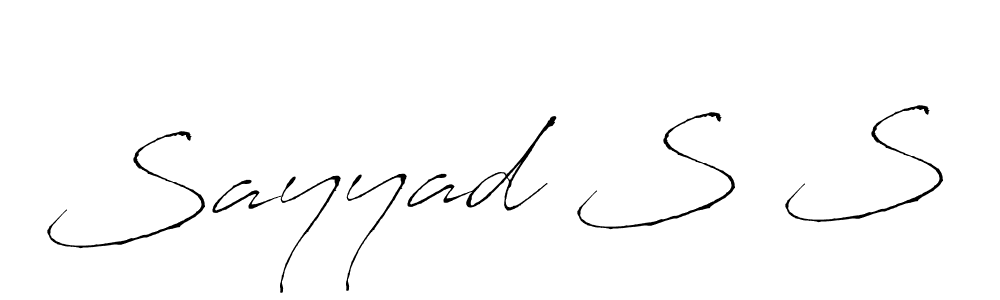 How to make Sayyad S S signature? Antro_Vectra is a professional autograph style. Create handwritten signature for Sayyad S S name. Sayyad S S signature style 6 images and pictures png