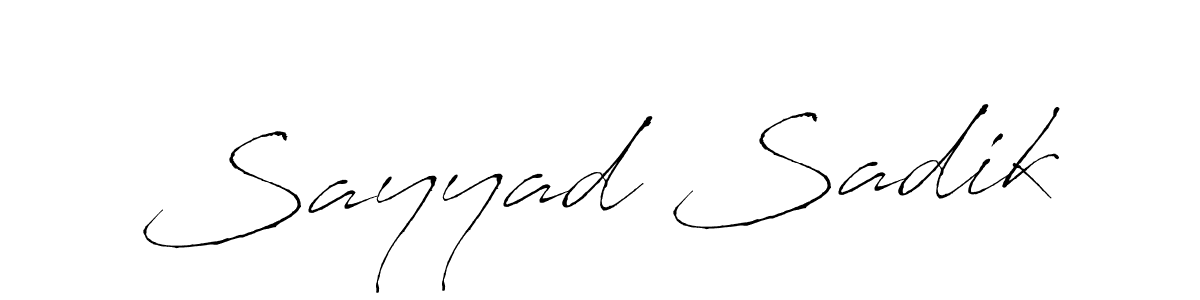 How to make Sayyad Sadik signature? Antro_Vectra is a professional autograph style. Create handwritten signature for Sayyad Sadik name. Sayyad Sadik signature style 6 images and pictures png