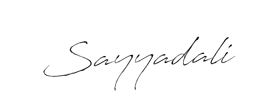 Use a signature maker to create a handwritten signature online. With this signature software, you can design (Antro_Vectra) your own signature for name Sayyadali. Sayyadali signature style 6 images and pictures png