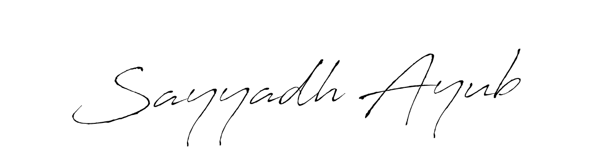How to make Sayyadh Ayub signature? Antro_Vectra is a professional autograph style. Create handwritten signature for Sayyadh Ayub name. Sayyadh Ayub signature style 6 images and pictures png