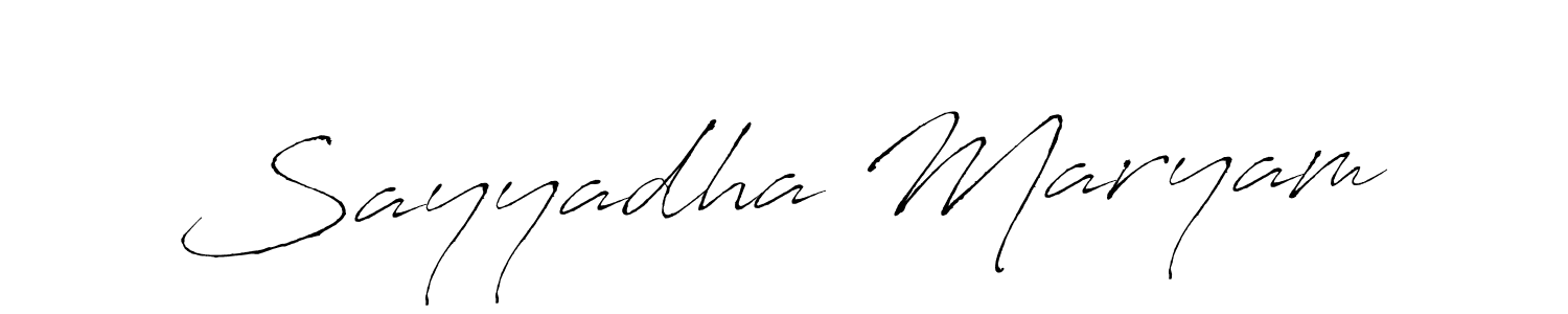 Make a beautiful signature design for name Sayyadha Maryam. Use this online signature maker to create a handwritten signature for free. Sayyadha Maryam signature style 6 images and pictures png