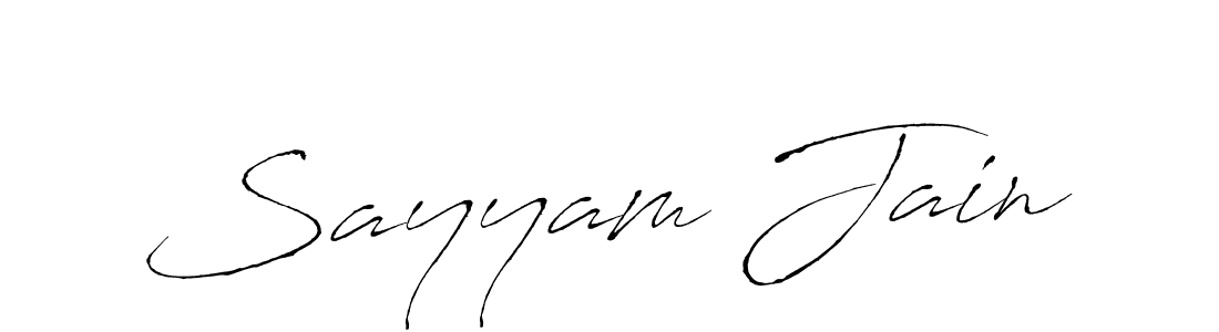 You should practise on your own different ways (Antro_Vectra) to write your name (Sayyam Jain) in signature. don't let someone else do it for you. Sayyam Jain signature style 6 images and pictures png