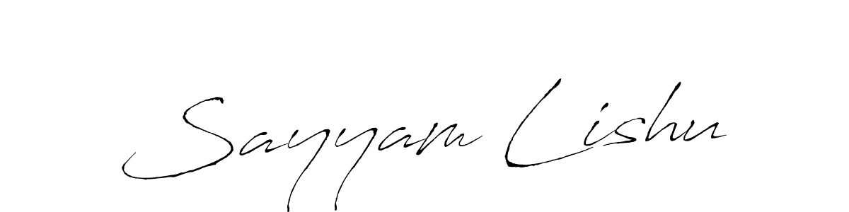 You should practise on your own different ways (Antro_Vectra) to write your name (Sayyam Lishu) in signature. don't let someone else do it for you. Sayyam Lishu signature style 6 images and pictures png