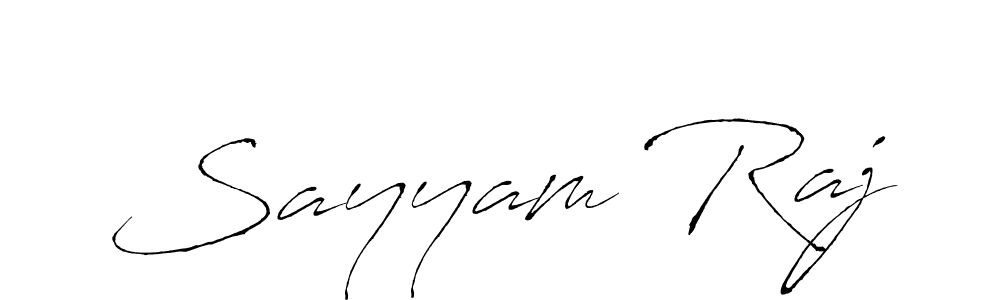 You should practise on your own different ways (Antro_Vectra) to write your name (Sayyam Raj) in signature. don't let someone else do it for you. Sayyam Raj signature style 6 images and pictures png