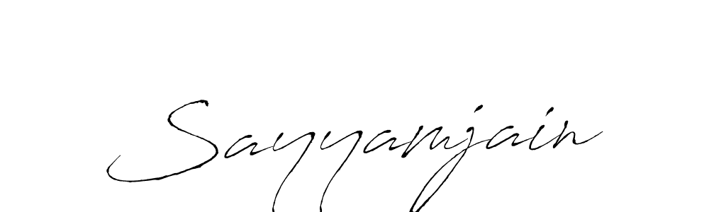 You can use this online signature creator to create a handwritten signature for the name Sayyamjain. This is the best online autograph maker. Sayyamjain signature style 6 images and pictures png