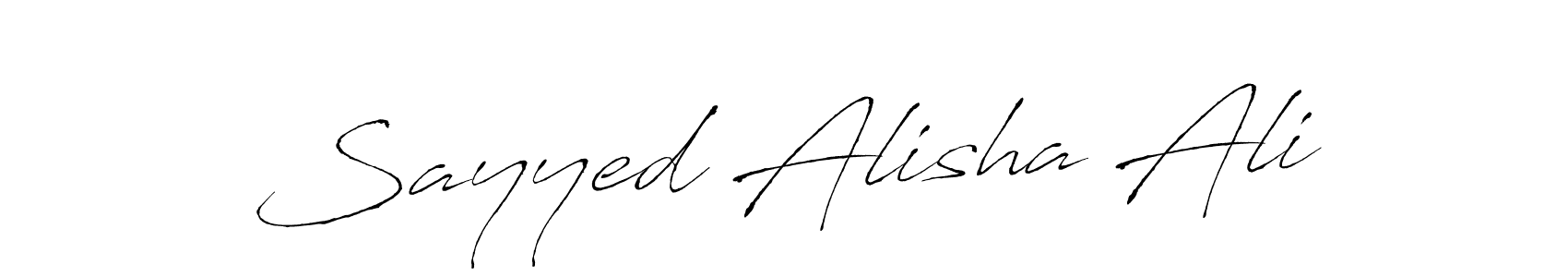 Design your own signature with our free online signature maker. With this signature software, you can create a handwritten (Antro_Vectra) signature for name Sayyed Alisha Ali. Sayyed Alisha Ali signature style 6 images and pictures png