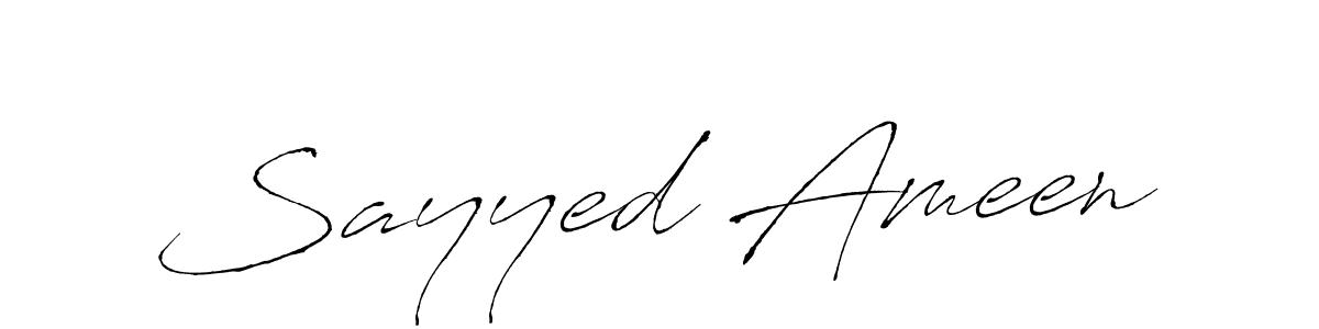 Also we have Sayyed Ameen name is the best signature style. Create professional handwritten signature collection using Antro_Vectra autograph style. Sayyed Ameen signature style 6 images and pictures png