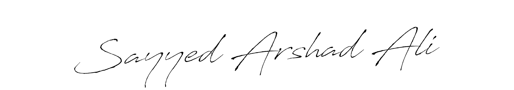 Sayyed Arshad Ali stylish signature style. Best Handwritten Sign (Antro_Vectra) for my name. Handwritten Signature Collection Ideas for my name Sayyed Arshad Ali. Sayyed Arshad Ali signature style 6 images and pictures png